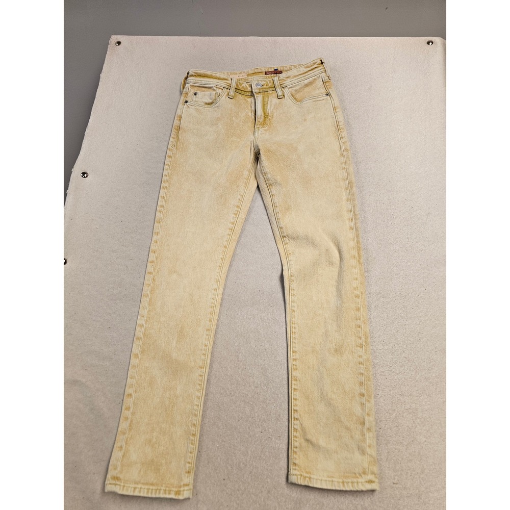 Pilcro and the Letterpress Slim Boyfriend Jeans Yellow Acid Wash Size 26 Anthro